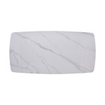 Τραπέζι Viano pakoworld sintered stone ανοιχτό γκρι-μαύρο 180x85x76εκ