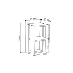 Κομοδίνο Passion pakoworld σε λευκή απόχρωση 34x30x55εκ
