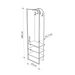 Έπιπλο εισόδου Archy pakoworld μελαμίνης ανθρακί 53x32x180εκ