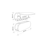 Κρεμάστρα τοίχου Kroma pakoworld γκρι μελαμίνης 84x15.5x28.5εκ