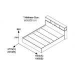 Κρεβάτι διπλό OLYMPUS pakoworld χρώμα castillo-toro 160x200εκ