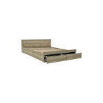 Κρεβάτι ημίδιπλο Olympus pakoworld με συρτάρι castillo-oak 140x200εκ