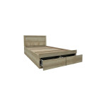 Κρεβάτι Olympus pakoworld με συρτάρι castillo-oak 100x200εκ