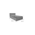 Κρεβάτι Olympus pakoworld με συρτάρι castillo-oak 100x200εκ