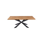 Τραπέζι Karen pakoworld MDF καρυδί-μαύρο 200x100x75εκ