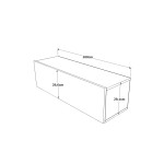 Έπιπλο τηλεόρασης επιτοίχιο Serit pakoworld sonoma 100x31.6x29.6εκ