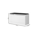 Παπουτσοθήκη-Σκαμπό Firefly pakoworld λευκό 89.5x35.5x46εκ