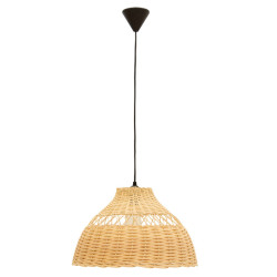 Φωτιστικό οροφής μονόφωτο Vida pakoworld E27 bamboo φυσικό Φ45x70εκ