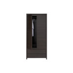 Ντουλάπα ρούχων δίφυλλη Selina pakoworld wenge 90x55.5x200.55εκ