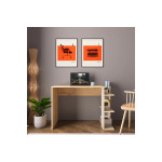 Γραφείο εργασίας Toska pakoworld σε oak- sandstone απόχρωση 114x56x76εκ