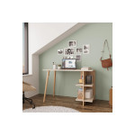 Γραφείο εργασίας Volet pakoworld σε oak- sandstone απόχρωση 114x56x76εκ