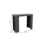 Τραπέζι μπαρ Birma pakoworld σε oak-ανθρακί απόχρωση 120x51.5x102εκ