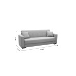 Kαναπές κρεβάτι Vox pakoworld 3θέσιος ύφασμα μπεζ 212x77x80εκ