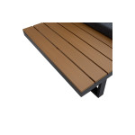 Σαλόνι Christie αλουμίνιο-plywood ύφασμα γκρι-φυσικό