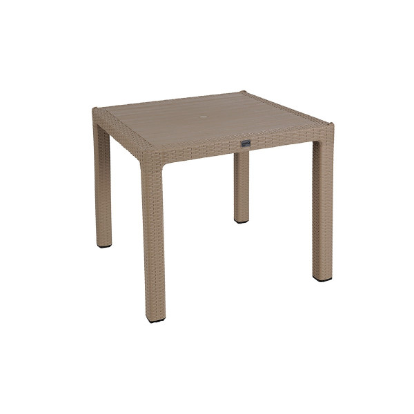 Τραπέζι Explore pakoworld με UV protection PP cappucino 90x90x73.5εκ