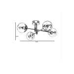 Φωτιστικό οροφής τετράφωτο PWL-1201 pakoworld E27 bronze Φ65x35εκ