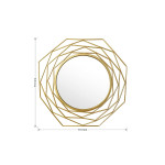 Καθρέπτης Round 2 pakoworld χρυσό 71x2.5x71εκ