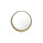 Καθρέπτης Round 3 pakoworld χρυσό 50x8x50εκ