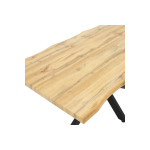 Tραπέζι Gilman pakoworld MDF sonoma-μαύρο 180x90x75εκ