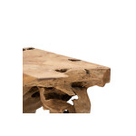 Κονσόλα Root pakoworld χειροποίητη teak ξύλο φυσικό 100x40x80εκ