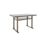 Τραπεζαρία Tenon - Siera Ι pakoworld σετ 7τεμ καρυδί-ανθρακί 150x90x91,5εκ.