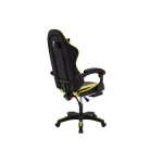 Καρέκλα γραφείου Runner gaming pakoworld PVC μαύρο-ύφασμα κίτρινο