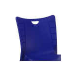 Καρέκλα Crafted pakoworld PP σκούρο μπλε-αλουμίνιο γκρι