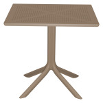 Τραπεζαρία Groovy-Integral pakoworld σετ 3τεμ PP cappuccino 80x80x74,5εκ.