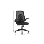 Καρέκλα γραφείου εγρασίας Enrich pakoworld ύφασμα mesh μαύρο