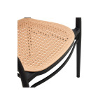 Πολυθρόνα Juniper pakoworld με UV protection PP μπεζ-μαύρο 56x52.5x86.5εκ.