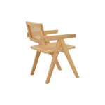 Πολυθρόνα Winslow pakoworld φυσικό rubberwood 52x59x79εκ