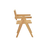 Πολυθρόνα Winslow pakoworld φυσικό rubberwood 52x59x79εκ