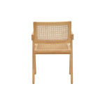 Πολυθρόνα Winslow pakoworld φυσικό rubberwood 52x59x79εκ