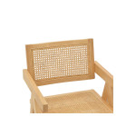 Πολυθρόνα Winslow pakoworld φυσικό rubberwood 52x59x79εκ