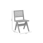 Καρέκλα Winslow pakoworld φυσικό rubberwood 45x56x82εκ