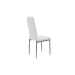 Καρέκλα Parker pakoworld μέταλλο-PU λευκό-γκρι πόδι 42x48x98εκ
