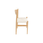 Καρέκλα Conan pakoworld φυσικό ξύλο oξιάς-έδρα φυσικό σχοινί 52x46x78εκ
