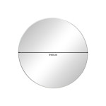 Καθρέπτης Nhaos Inart μαύρο αλουμίνιο Φ60x2.5εκ