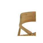 Πολυθρόνα Denverone pakoworld φυσικό teak ξύλο και ψάθα 57x54x79εκ