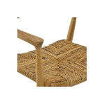Πολυθρόνα Denverone pakoworld φυσικό teak ξύλο και ψάθα 57x54x79εκ
