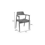 Πολυθρόνα Denverone pakoworld φυσικό teak ξύλο και ψάθα 57x54x79εκ