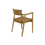 Πολυθρόνα Denverone pakoworld φυσικό teak ξύλο και ψάθα 57x54x79εκ