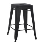 ΣΚΑΜΠΟ ΜΕΣΑΙΟΥ ΥΨΟΥΣ ΜΕΤΑΛΛΙΚΟ MELITA-PRO HM8573.42 ΜΑΥΡΟ ΜΑΤ 43x43x67