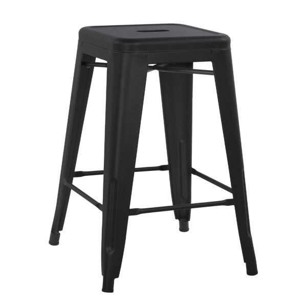 ΣΚΑΜΠΟ ΜΕΣΑΙΟΥ ΥΨΟΥΣ ΜΕΤΑΛΛΙΚΟ MELITA-PRO HM8573.42 ΜΑΥΡΟ ΜΑΤ 43x43x67
