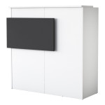 Γραφείο reception Triana pakoworld μελαμίνης λευκό-ανθρακί 110x40x110εκ