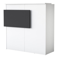 Γραφείο reception Triana pakoworld μελαμίνης λευκό-ανθρακί 110x40x110εκ