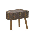 Μπαούλο σετ 2 τεμ Sarno Inart καφέ pu 60x34x45εκ