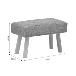 Σκαμπό Iolion Inart φυσικό ξύλο-γιούτα 60x30x40εκ