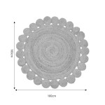 Χαλί Voni Inart φυσικό γιούτα Φ100x1εκ