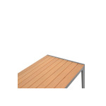 Τραπέζι Nares pakoworld αλουμίνιο ανθρακί-plywood φυσικό 180x90x72.5εκ
